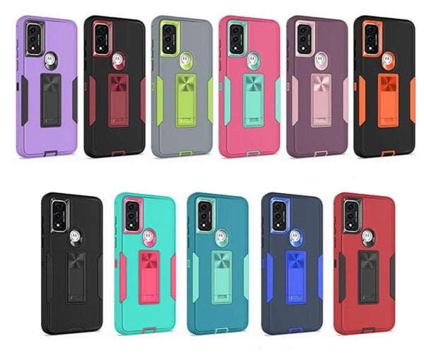 Tempered Glass /Tough Stand Cover Case For Motorola Moto G Power 2022 (XT2165DL)