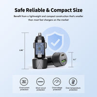 18W Car Charger PD +2.4A Adapter ONLY for Blu View 4 B135DL