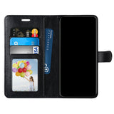 For Blu View 2 B131DL B130DL Wallet Credit Card Holder Pouch Case Phone Cover + Tempered Glass