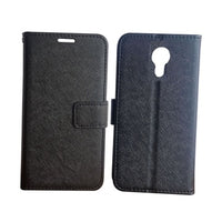 For Wiko Life C210AE Wallet Credit Card Holder Pouch Case Phone Cover - Black