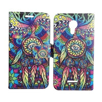 For CRICKET ICON (2019) Wallet Credit Card Holder Pouch Case Phone Cover - Color Dream Catcher