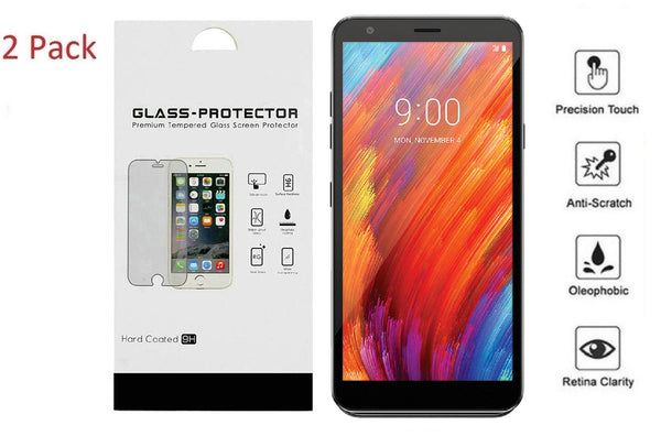 2 Pack Tempered Glass Protector For LG Tribute Royal LM-X320PM