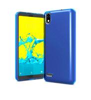 For ZTE Avid 559 TPU Flexible Skin Gel Case Phone Cover - Blue