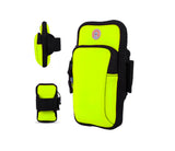 For ZTE Blade T2 Lite Z559DL Sports Armband Case Cover Running Jogging Camping Hiking Pouch - Neon Green