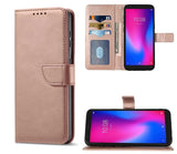 For BLU View 3 B140DL Wallet Credit Card Holder Pouch Case Phone Cover - Rose Gold