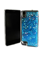 For ZTE Blade T2 Lite Z559DL Liquid Glitter Motion Case Phone Cover - Blue