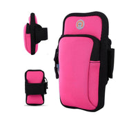 For Alcatel Raven LTE A574BL Sports Armband Case Cover Running Jogging Camping Hiking Pouch - Pink