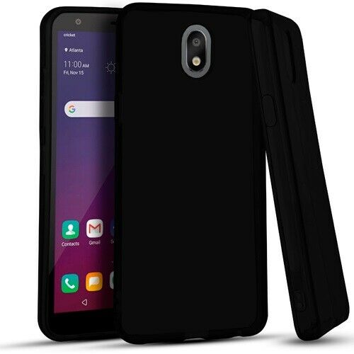 For LG Tribute Royal LM-X320PM TPU Flexible Skin Gel Case Phone Cover - Black