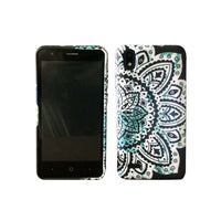 For ZTE Avid 559 TPU Flexible Skin Gel Case Phone Cover - Blue Abstract