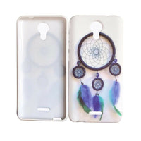 For Wiko Ride W-U300 TPU Flexible Skin Gel Case Phone Cover - Blue Dream Catcher