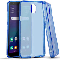 For LG Tribute Royal LM-X320PM TPU Flexible Skin Gel Case Phone Cover - Blue