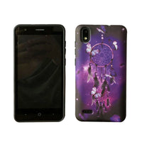 For ZTE Avid 559 TPU Flexible Skin Gel Case Phone Cover - Purple Dream Catcher