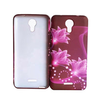 For Wiko Life C210AE TPU Flexible Skin Gel Case Phone Cover - Purple Lotus