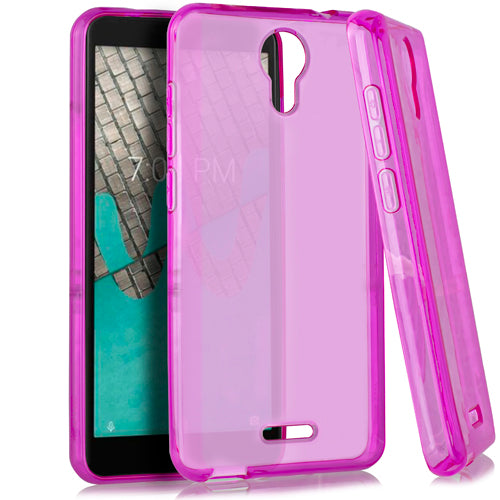 For Wiko Life C210AE TPU Flexible Skin Gel Case Phone Cover - Pink