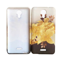 For Wiko Ride W-U300 TPU Flexible Skin Gel Case Phone Cover - Yellow Lily