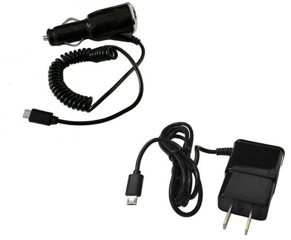 For Wiko Ride W-U300 2AMP Car Charger + Wall Home Travel Charger