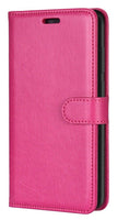 For ZTE Avid 589 5.45” Wallet Pouch Credit Card Holder Case Phone Cover - Pink