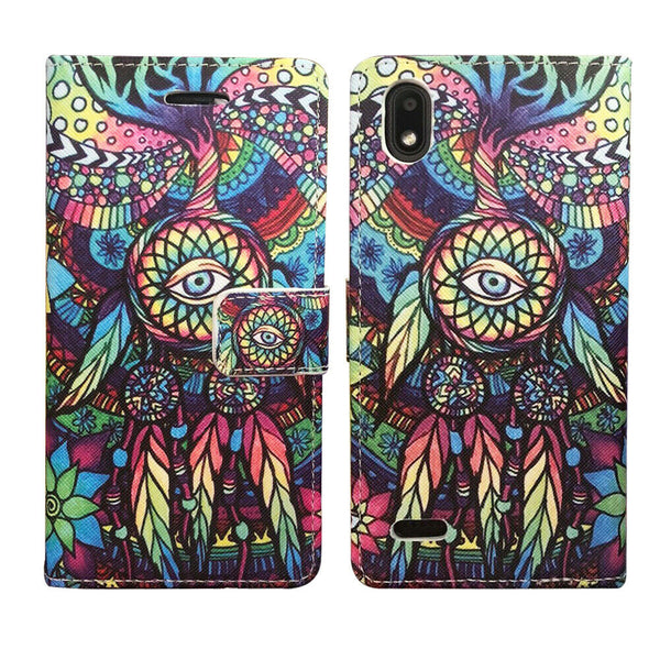 For ZTE Avid 559 Wallet Pouch Credit Card Holder Case Phone Cover - Color Dream Catcher