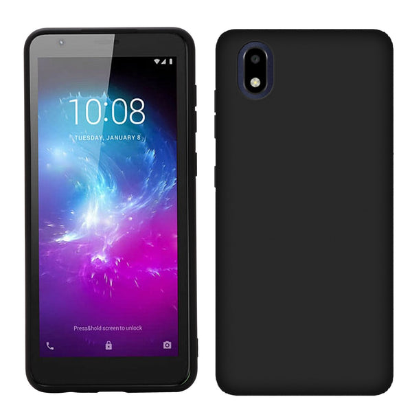 For ZTE Avid 579 Z5156cc 2020 TPU Flexible Skin Gel Case Phone Cover - Black