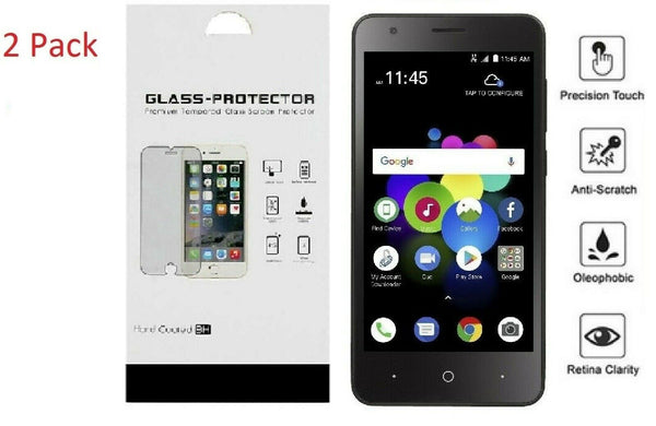 For ZTE Avid 559 2 Pack Tempered Glass Protector