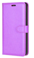 For ZTE Zmax 10 Z6250CC / Consumer Cellular Zmax-10 Wallet Pouch Credit Card Holder Case Phone Cover - Purple